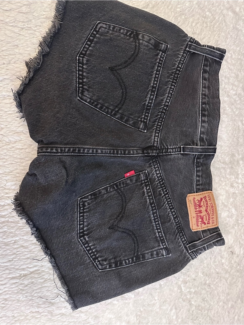 Levi's Black Denim 501 Button-Fly Jeans